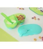 Cuenco doble con base antideslizante y cuchara Kiokids - Imagen 4
