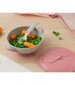 Cuenco antivuelco con ventosa y cuchara Kiokids - Imagen 3