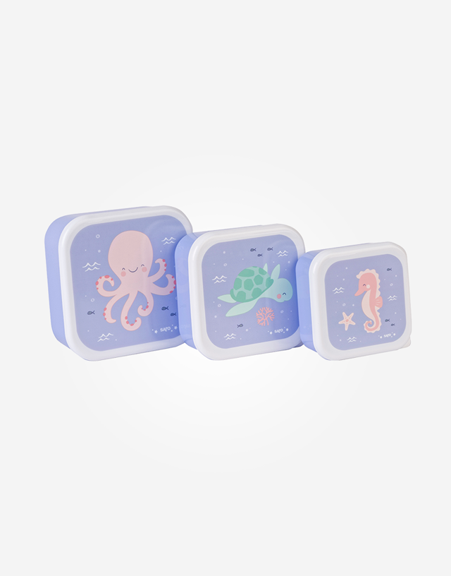 7000-azul Set 3 Cajitas Almuerzo Saro - Imagen 1