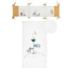 Edredón Reversible y Protector Cuna Jungla Bimbidreams