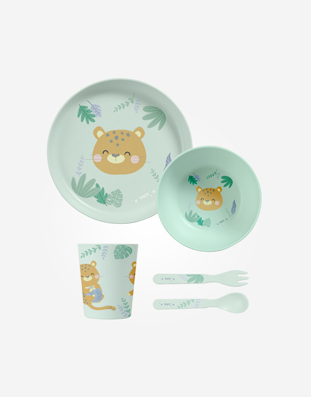 Vajilla 5 Piezas Jungle Cheetahs Saro