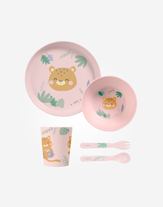 Vajilla 5 Piezas Jungle Cheetahs Saro - Imagen 3