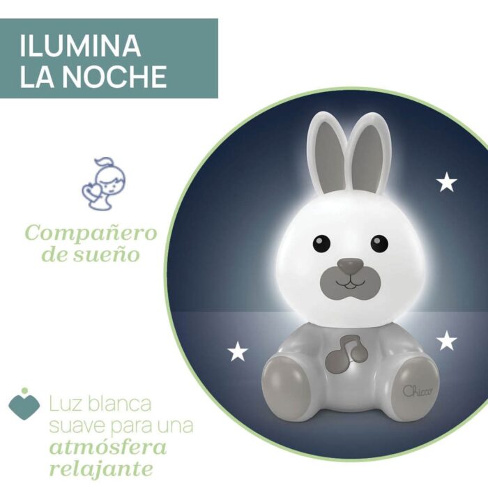 Lámpara Quitamiedos Conejito Chicco - Imagen 3