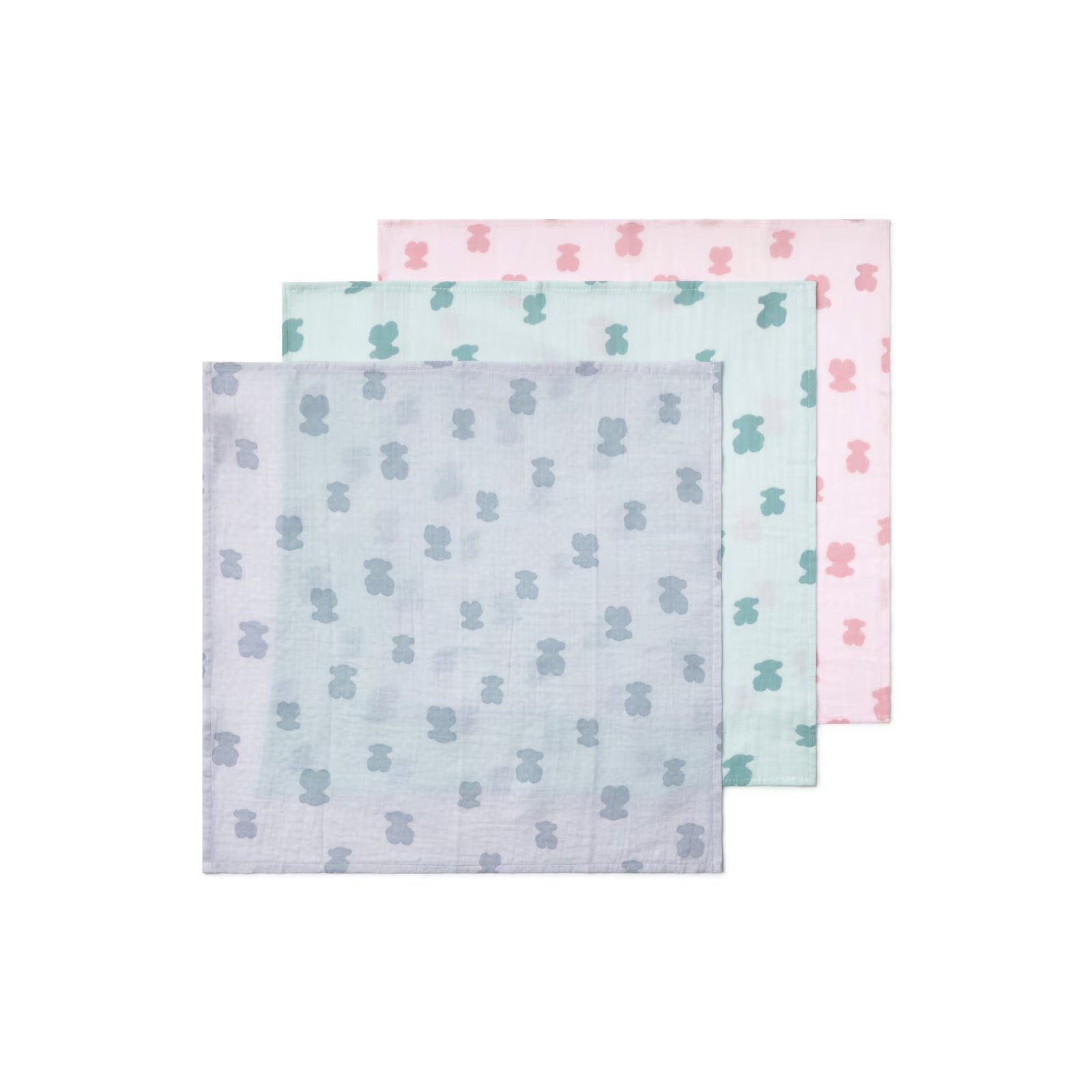 Pack de 3 Muselinas 55x55 cm. Estampadas Tous Baby - Imagen 3