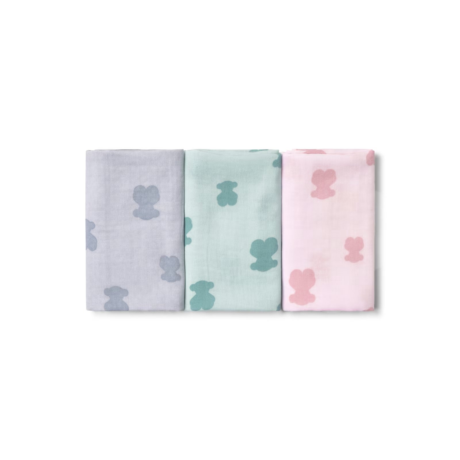 Pack de 3 Muselinas 55x55 cm. Estampadas Tous Baby