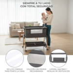 Minicuna Colecho Smart Beige Asalvo - Imagen 5