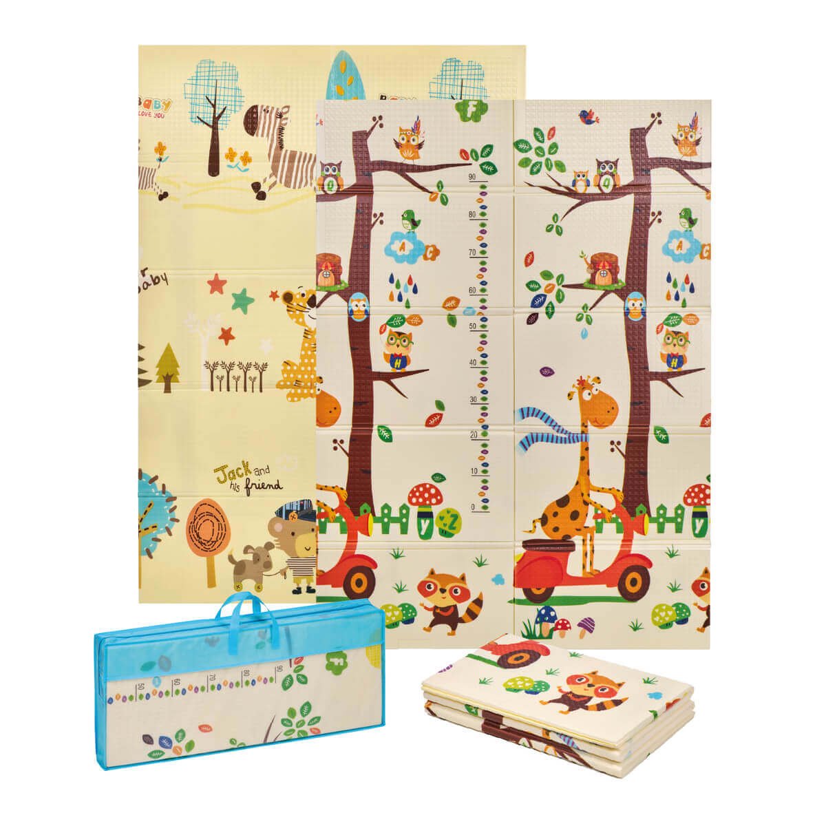 Alfombra De Juegos Reversible Trendy 8908 Zebra/Jirafa 180×120 cm. MS