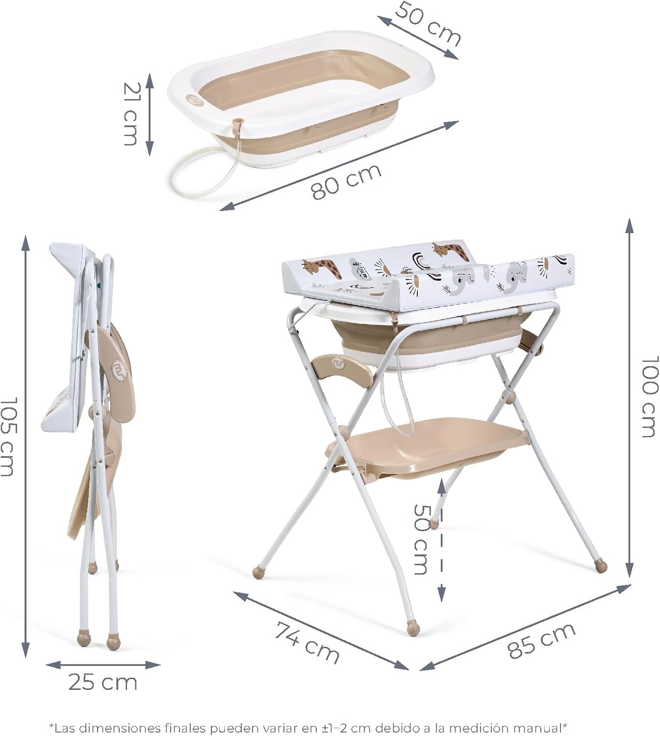 Bañera Plegable Con Cambiador y Cojín Zoe - Imagen 20