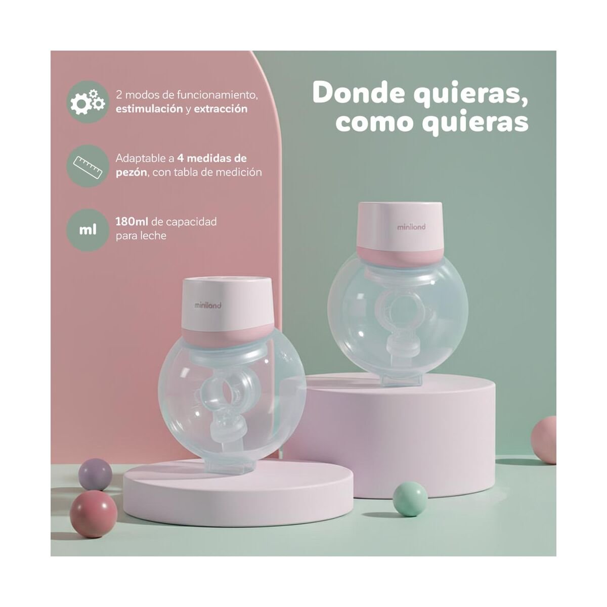 Sacaleches Easy Flow Miniland - Imagen 6