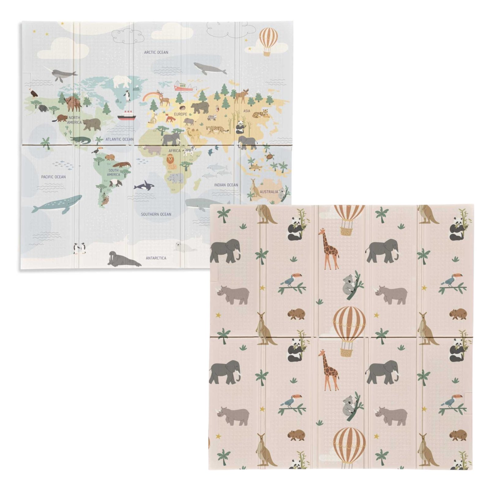 Alfombra De Juegos Reversible Fancy 8918 Mapa Mundi 180x200 cm. MS