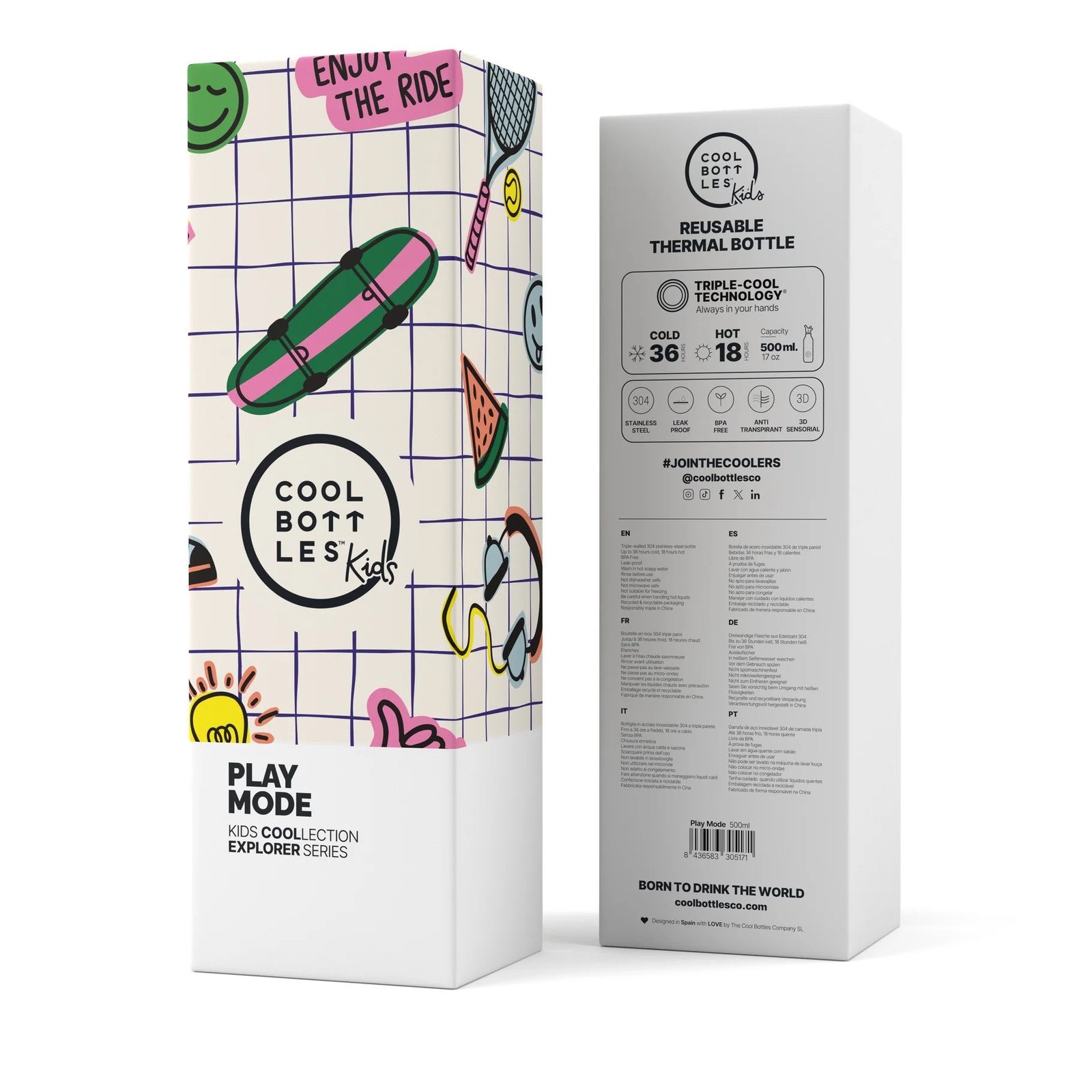 Botella Térmica Infantil 500 ml. Play Mode Cool Bottles - Imagen 5