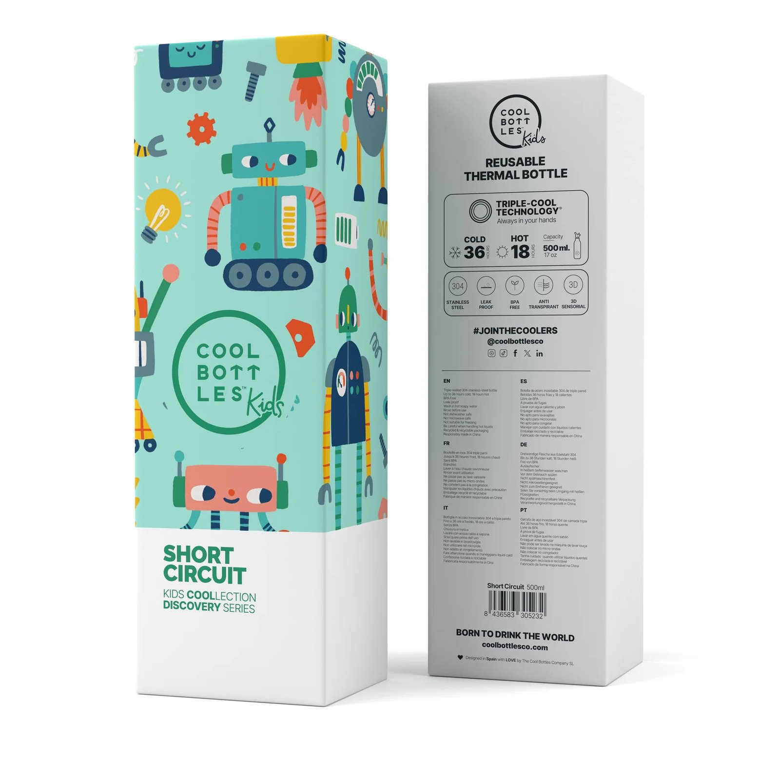 Botella Térmica Infantil 500 ml. Short Circuit Cool Bottles - Imagen 5