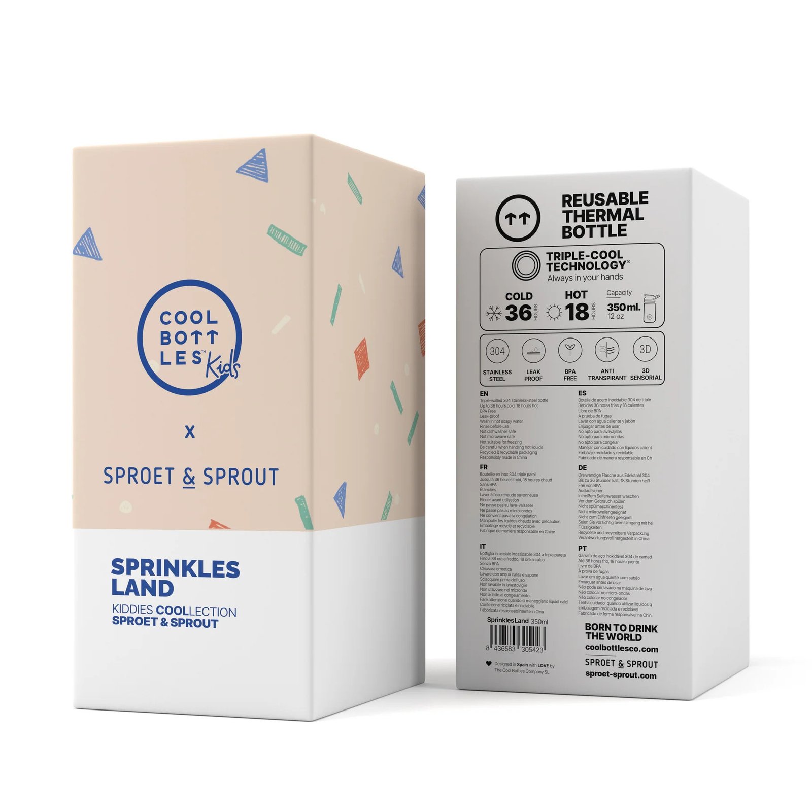 Botella Térmica Infantil Con Boquilla 350 ml. Sprt& Sprinkles Land Cool Bottles - Imagen 5