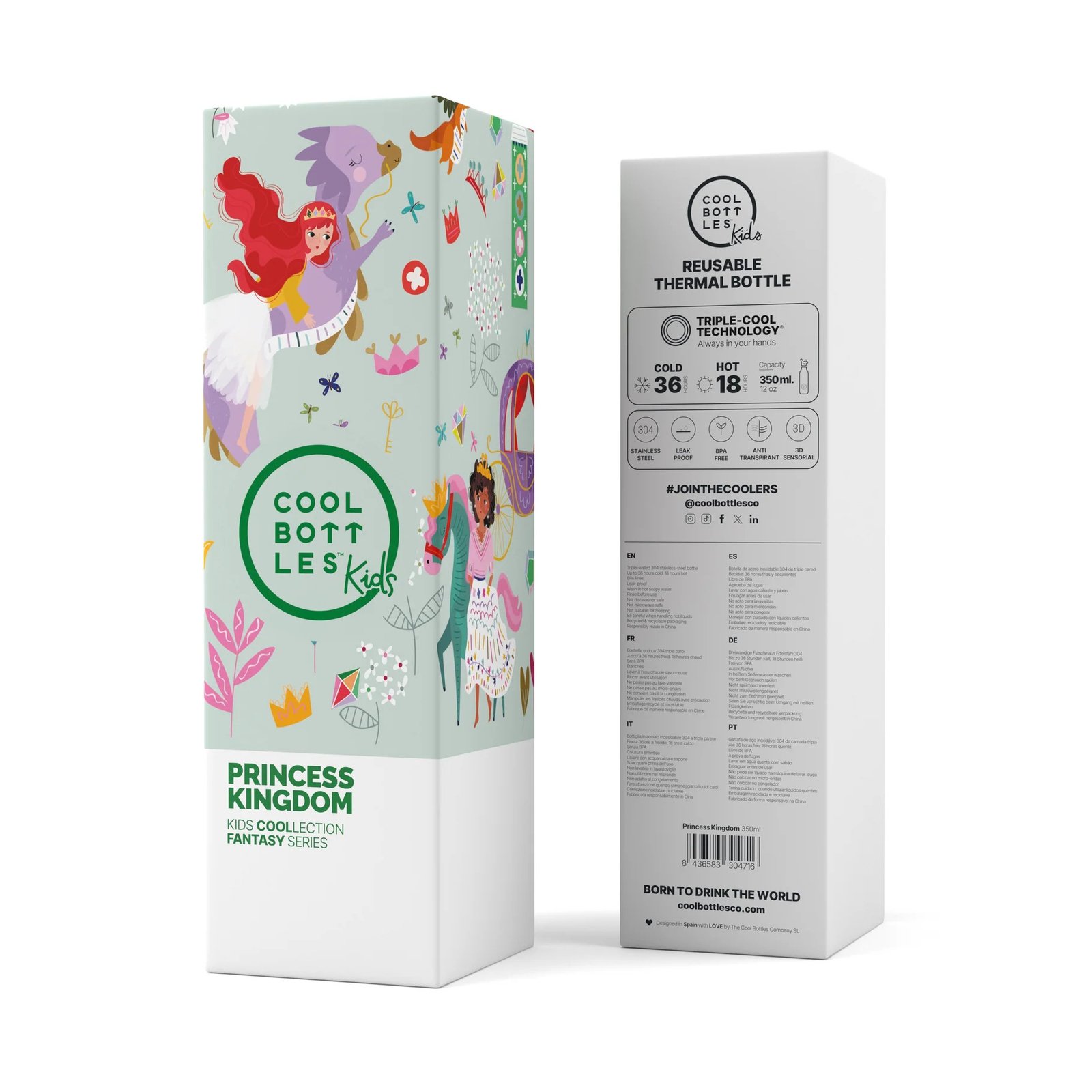 Botella Térmica Infantil 350 ml. Princess Kingdom Cool Bottles - Imagen 6