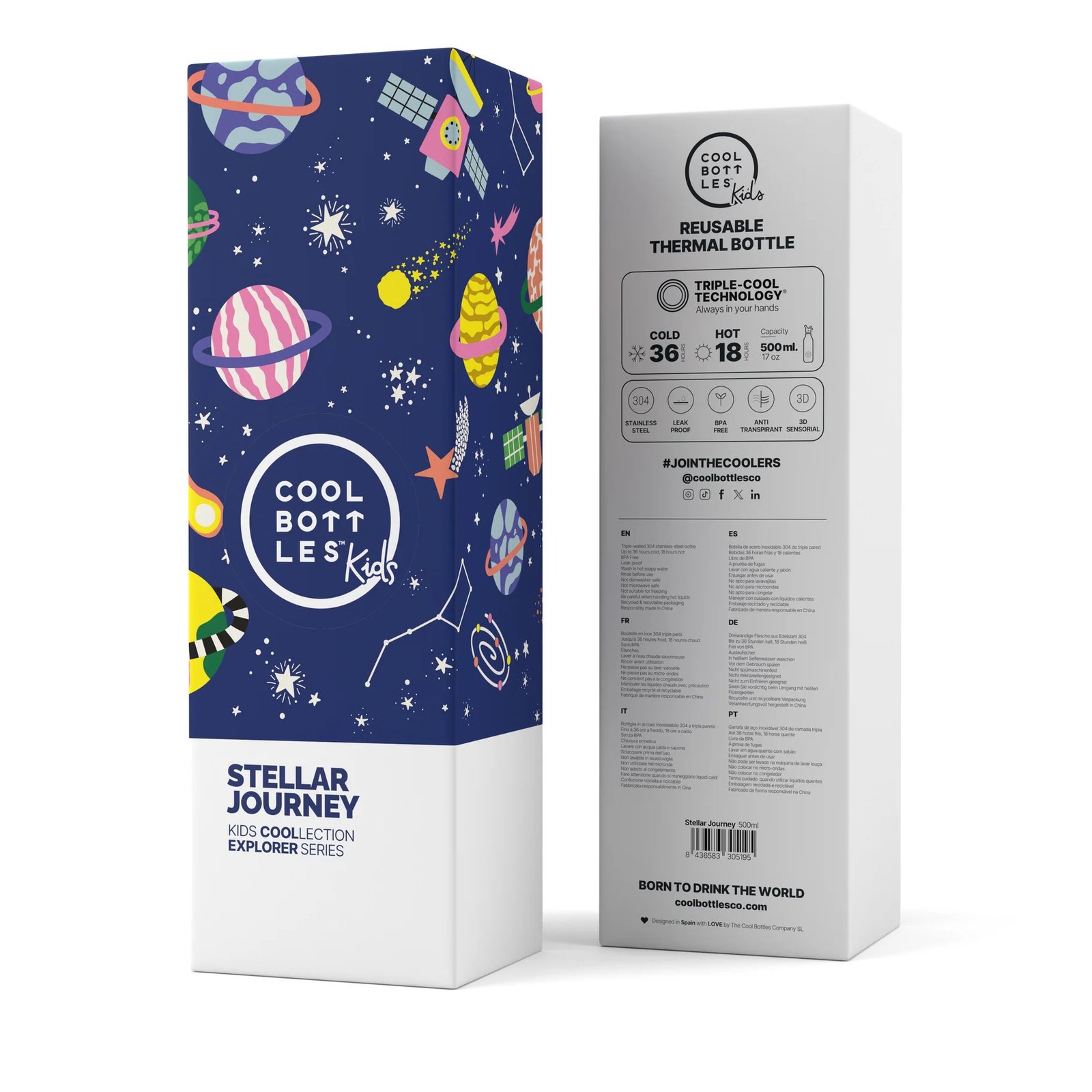 Botella Térmica Infantil 500 ml. Stellar Journey Cool Bottles - Imagen 5
