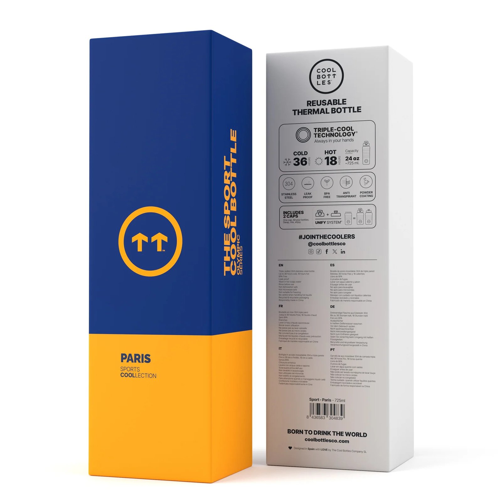 Botella Deportiva 725 ml. Paris Cool Bottles - Imagen 7