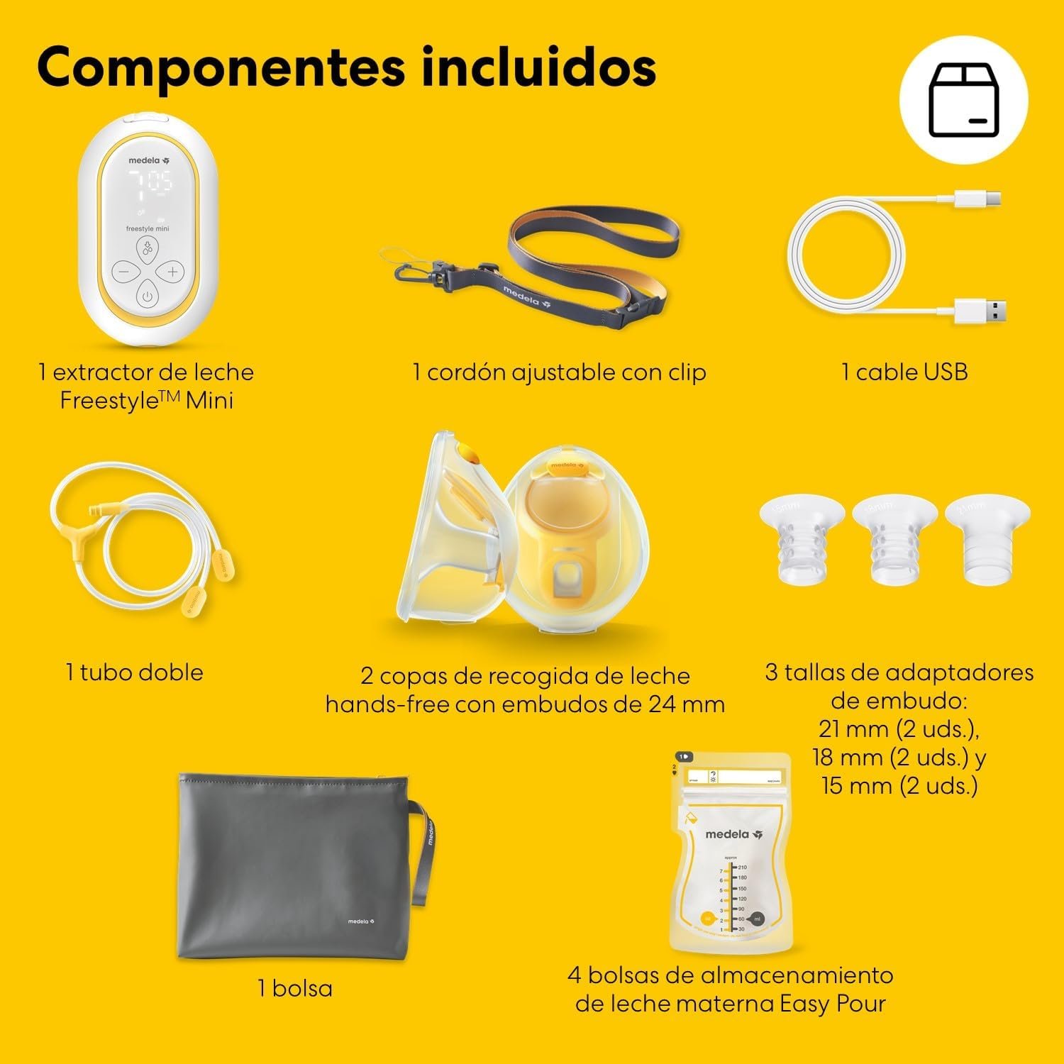 Extractor Eléctrico Doble Manos Libres Freestyle Mini Hands Free Medela - Imagen 15