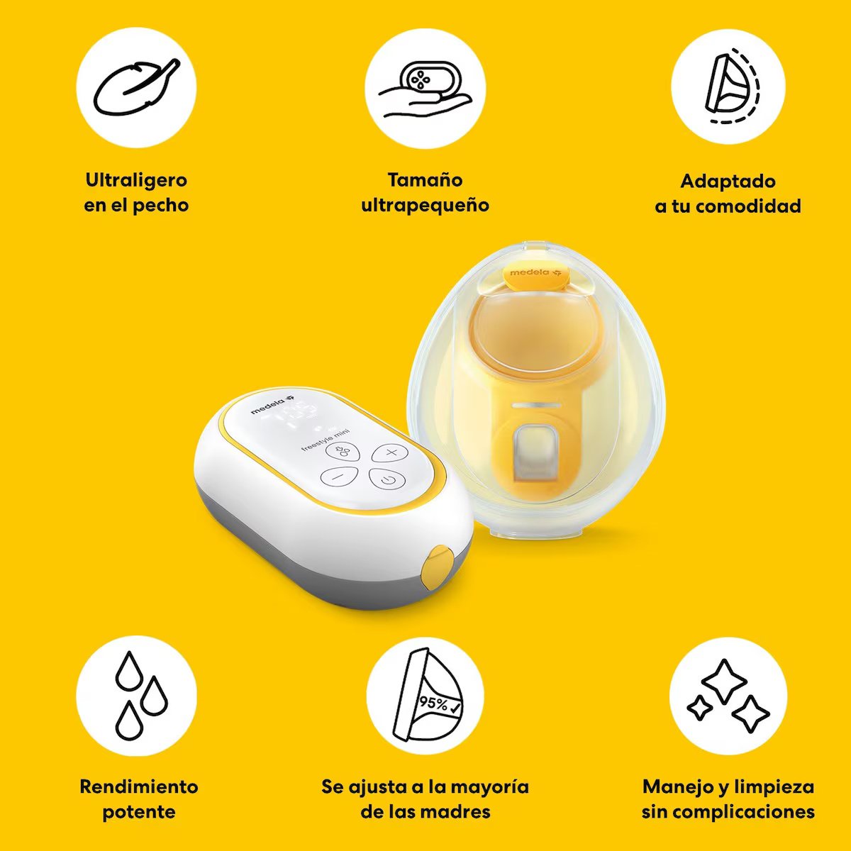 Extractor Eléctrico Simple Manos Libres Freestyle Mini Hands Free Medela - Imagen 3