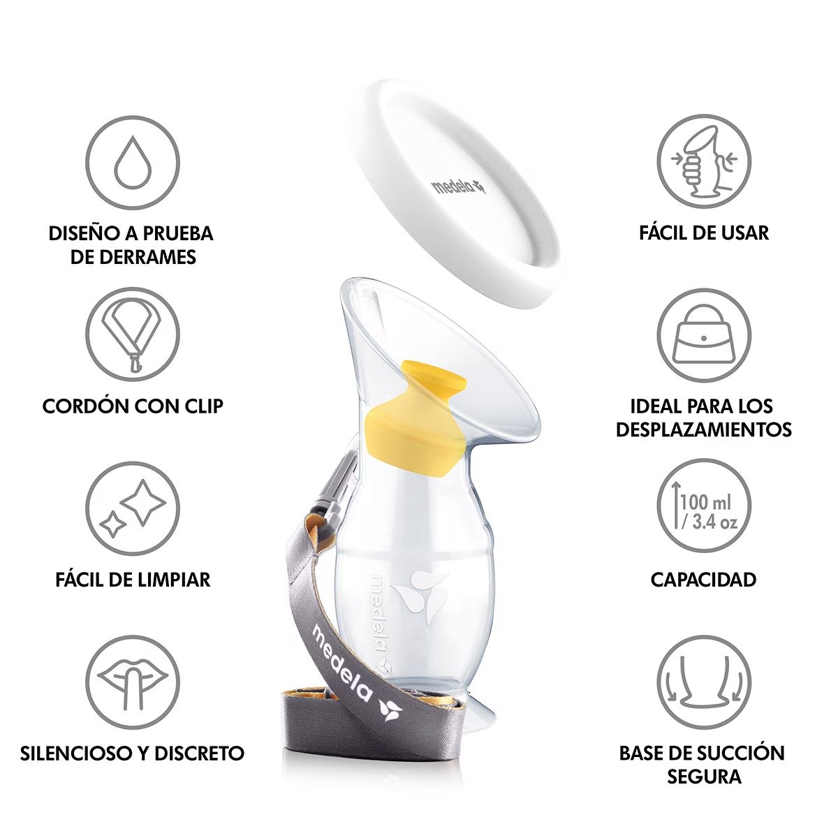 Colector de Leche Materna de Silicona Medela - Imagen 3