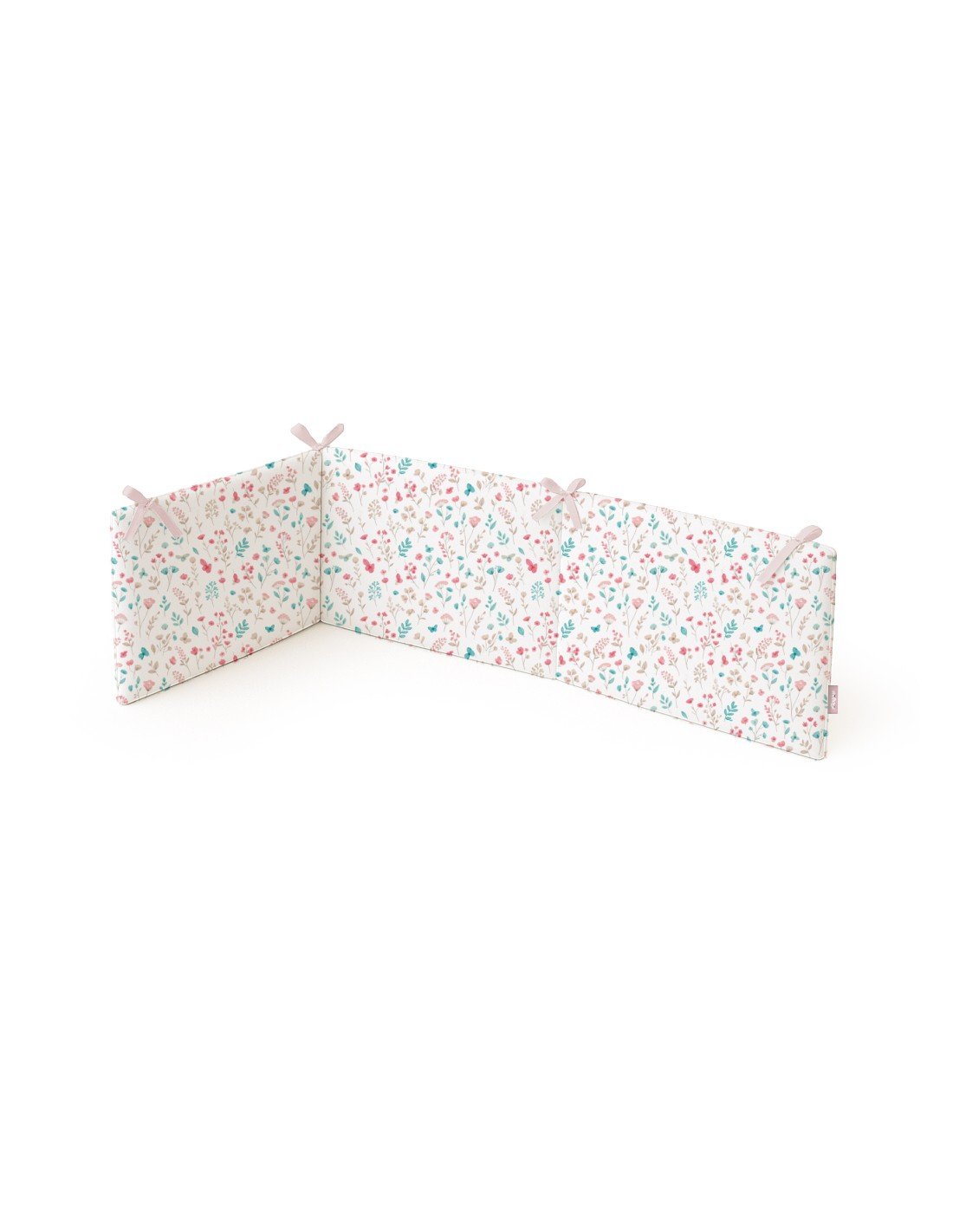 Funda Nórdica Reversible Desenfundable + Protector Cuna Flores Petalos Interbaby - Imagen 5