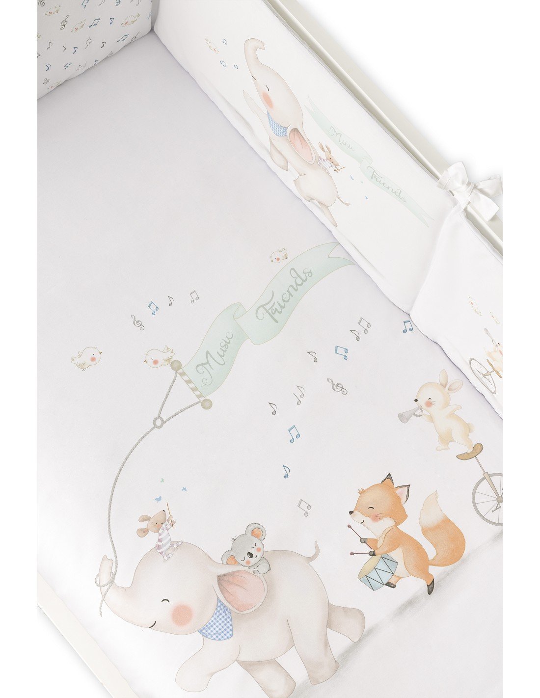 Set 2 piezas funda nórdica+ almohada+ chichonera Music and Friends Interbaby - Imagen 8
