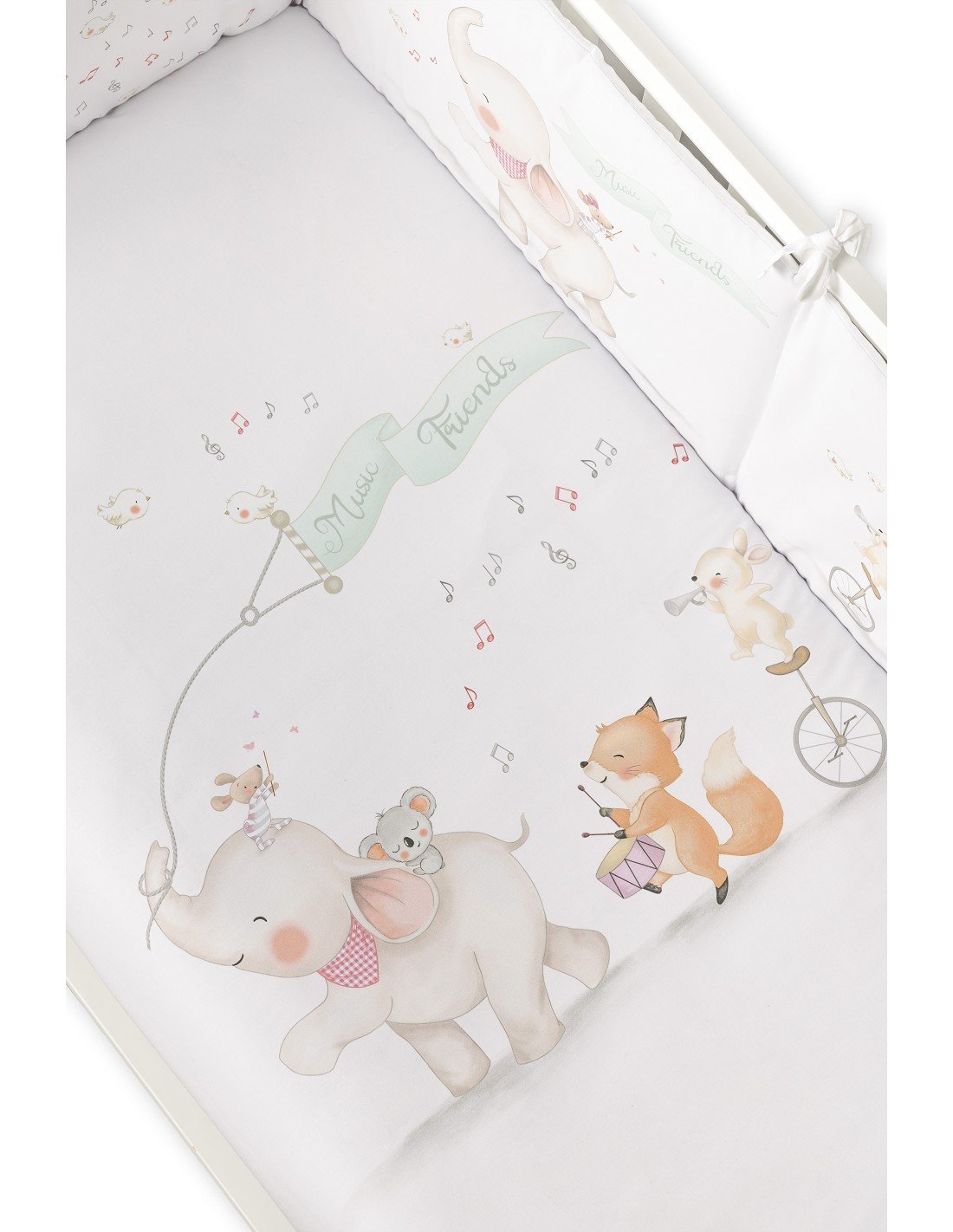 Set 2 piezas funda nórdica+ almohada+ chichonera Music and Friends Interbaby - Imagen 3
