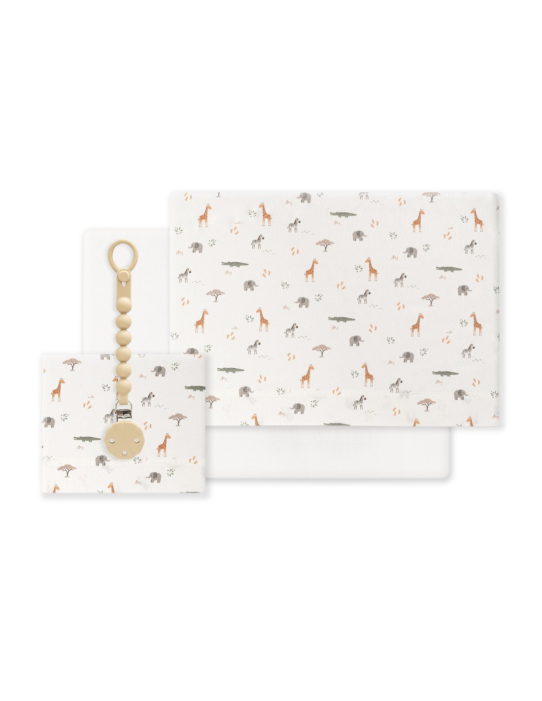 Triptico Cuna Savanna Estampado + Broche Interbaby