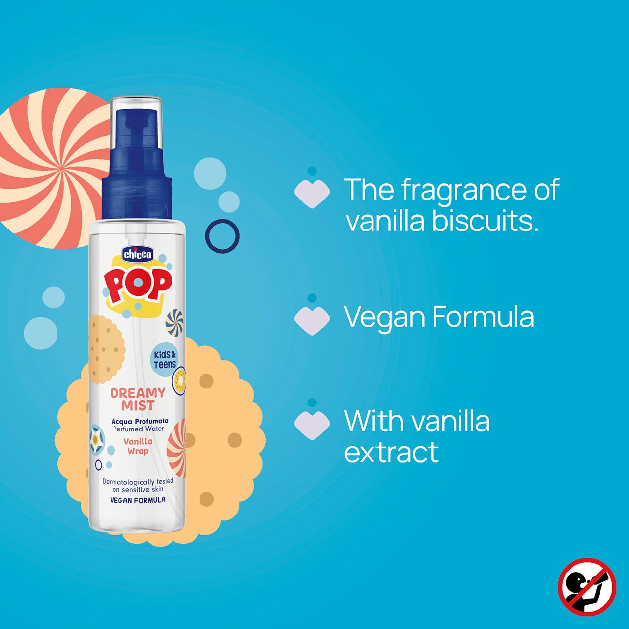 Agua Perfumada Vainilla 150ml. Chicco - Imagen 4